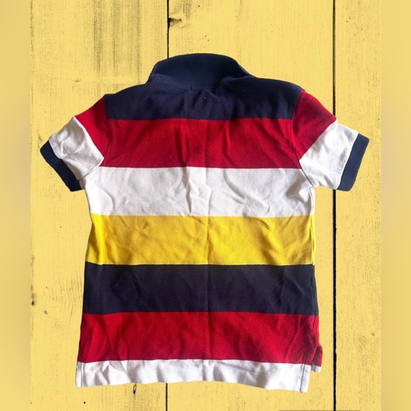 Vtg Polo By Ralph Lauren Polo Shirt Short Sleeve Color Block Youth Boys Sz S - Picture 2 of 5